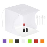 Neewer Portable Photo Studio Box for Jewellery and Small Items Portable Folding Photography Studio Box Booth Shooting Tent Kit (2×20 LED Lights/7 Colors Backdrops/USB Powered)