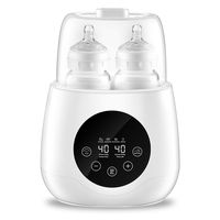 Baby Bottle Warmer, Bottle Steam Sterilizer 6-in-1 Double Bottle Baby Food Heater for Evenly Warm Breast Milk or Formula, Intelligent LED Panel Control real-time Display of Fast Warming and Accurate Temperature Control