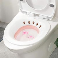 Wxnnx Foldable Sitz Bath Fit Standard and Elongated Toilets, Cleanse Vagina or Anal Region, for Over The Toilet Postpartum Care,Pink