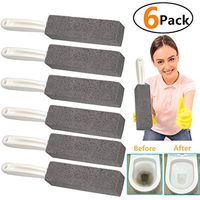 Pumice Stone Toilet Bowl Cleaner Toilet Cleaning Stone for Bath Pool Tile - 6 Pack Pumice Stick Cleaner for Removing Toilet Bowl Ring