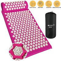 Lotus Acupressure Mat and Neck Pillow Set Back and Neck Pain Relief,Include Yoga Acupuncture Mat + Pillow + Backpack for Relieves Stress,Sciatic,Insomnia,Trigger Relaxation Therapy