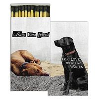 HomArt Large Decorative Dogs True Love Candle and Fireplace Wood Matches