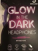 Bass Jaxx Glow in the Dark Headphones w/Built in Mic PURPLE