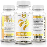 Vitamin D3 With K2 (MK7) Supplement - Premium Natural Heart & Bone Health Capsules - NON-GMO, Gluten Free & Vegetarian D3 Plus K2 Complex with 5000 IU of Vitamin D 3 & 90 mcg of Vitamin K 2 - 60 Count