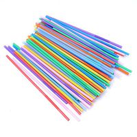 NUOMI Colored Plastic Drinking Straws Flexible 8.6" Extra Long Bendable Daily Living Drinking Straws 100 Pieces, Party Bar Disposable Supplies
