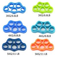KINGSOO Hand Grip Strengthener Finger Stretcher Strength Trainer for Forearm Exercise/Guitar Finger Strengtheners/Rock Climbing Grips-6 Set (6 PCS Finger Stretchers)