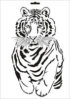 UMR-Design W-004 Leopard Textil- / wallstencil Size A5