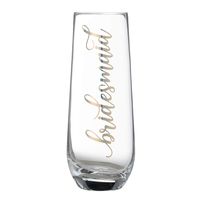 Lillian Rose G116 BM Gold Bridesmaid Stemless Champagne Glass, 5.75" H,