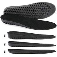 Ailaka Elastic Shock Absorbing Height Increasing Sports Shoe Insoles, Soft Breathable Honeycomb Orthotic Replacement Inserts for Men & Women (5-9 M US Women/3-7.5 M US Men, Black, Heel Height: 2.5cm)