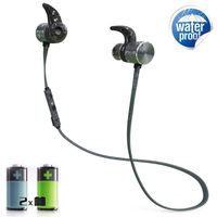 Awxlumv Bluetooth Headphones IPX5 Waterproof, Wireless Sport Earphones Bluetooth 4.1, HiFi Bass Stereo Sweatproof Earbuds w/Mic, Noise Cancelling Headset Workout, Running, Gym, 8 Hours Play Time