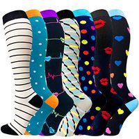 7 Pack 20-30mmhg Copper Compression Socks for Men & Women-Best for Running,Athletic,Medical,Pregnancy and Travel(S/M-US Women 5.5-8.5,Men 5-9)