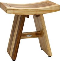 AquaTeak 18" Asia Shield Teak Shower Bench