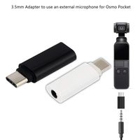 Voberry- Compatible with DJI Osmo Pocket Accessories Set, Portable Lightweight Type C USB C to 3.5mm Audio Adapter External Microphone for DJI Osmo Pocket (2 Pack)