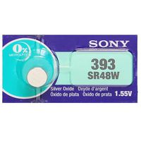 Sony 393 (SR48W) 1.55V Silver Oxide 0% Hg Mercury Free Watch Battery (20 Batteries)