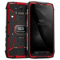 Conquest S11 Rugged Smart Phone - IP68, Android 7.0, Octa Core, 64GB ROM, GPS, Fingerprint (Red)