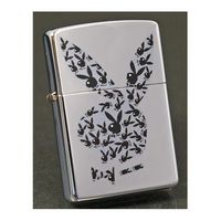 Zippo Playboy Rabbits High Polish Chrome Lighter