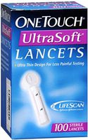 OneTouch UltraSoft Lancets 100 Each (Pack of 6)