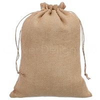 CleverDelights 10" x 14" Burlap Bags with Natural Jute Drawstring - 25 Pack - Large Burlap Pouch Sack Favor Bag for Showers Weddings Parties and Receptions - 10x14 inch