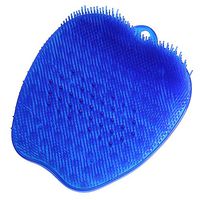 Shower Foot Cleaner Scrubber Massager with Non-Slip Suction Cups and Firm Bristles Design, to Increase Circulation, Exfoliation (Clear Blue, 10.3 x 9.5 Inches)