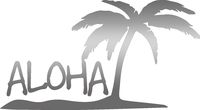 USCLIFESYLE Hawaii Hawaii Aloha Island (Metallic Silver) (Set of 2) Premium Waterproof Vinyl Decal Stickers for Laptop MacBook Phone Tablet Helmet Car Window Bumper Mug Tuber Cup Door Wall Decoration