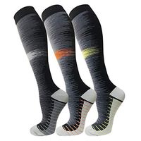 Compression Socks for Men & Women(3 Pairs),15-20mmHg is Best Stockings for Running,Nurses,Athletic,Medical,Pregnancy,Travel-Boost Performance,Blood Circulation&Recovery(Multicoloured10,Small/Medium)
