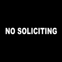 Wild Dingos LLC No Soliciting Business Vinyl Decal Sticker White