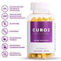 Curos Essential Multivitamin for Adult Women and Men - Enhanced Bioavailability - with Whole Foods, Herbs, Minerals and Enzymes - Non-GMO Supporting Brain Health, Heart Health, and General Health