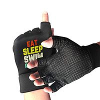 Men Women Eat Sleep Swim Repeat Fingerless Gloves for Arthritis & Carpal Tunnel Pain Relief