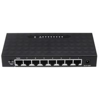 Utini 8-Port RJ45 10/100/1000Mbps Gigabit Ethernet Network Switch LAN Hub Adapter for Routers Modems