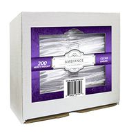 Crystalware Heavy Weight Plastic Knives 200/box, Clear