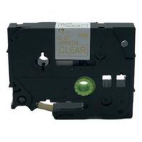 QPMY 1 Pack Compatible for Brother P-Touch Laminated TZe TZ Label Tape Cartridge 12mm x 8m (TZe-134 Gold on Clear)