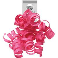 JAM PAPER Grosgrain Curly Gift Bows - Magenta - 120/Pack