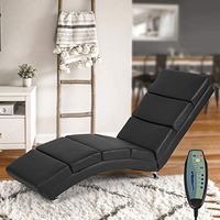 Mellcom Electric Massage Recliner Chair Chaise Longue Heated PU Leather Ergonomic Lounge Massage Recliner with Massage,Heating,Remote Control,Side Pocket