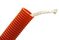 1" Single Wall Outside Plant Corrugated Fiber Innerduct with Pull Rope - HDPE - Orange Color, 100 Feet