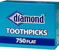 Diamond, Flat Toothpicks - 750 Count (pack of 3)