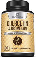 Premium Quercetin & Bromelain Supplement – Powerful Quercetin Bromelain Complex to Help Support Immune System, Cardiovascular Health & Seasonal Support – Quercetin 1000mg Per Serving – 60 Capsules