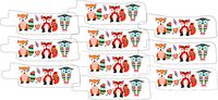 Nasogastric or Oxygen Tube precut Adhesive Tape Owl & Fox Theme x 10 Pack. (Mix of Left & Right Side)