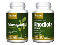 Jarrow Formulas Supplement Bundle (2 Items) – Ashwagandha + Rhodiola Rosea