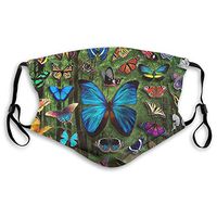 Fillter Cloth for Men Butterfly Rainbow Warm Windproof Cloth Anti Dust Ear Loops for Traveling Double Protection