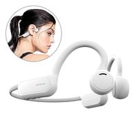 ALOVA Bluetooth Open Ear Headphones Wireless Sports Headset IPX4 Waterproof BT 5.0 HD Phone Call Free Ears 5V Charger Earphones for Running (White)