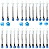 1ml 1cc Needleless Steril Syringe with Blue Caps 25 Pack