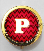 BlackKey Letter P 3-Compartment Decorative Pocket Gift Box Case Organizer for Pill, Color 2 -1409