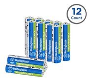 Westinghouse Rechargeable Battery, high Capacity 1000mAh NH Rechargeable Battery, 1 Year Low self Discharge (AAA, 12 Counts)