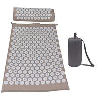 youeneom Acupressure Massage Mat- Bed of Nails Massage Pillow Pad - Full Body Massager Cushion, Massager Sleep Set for Nerve Pain | Sciatic Relief - Full Body | Hypoallergenic (Gray)