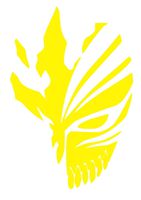 Bleach Ichigo Hollow Mask Sticker Decal Vinyl (Yellow, 9''x6'')