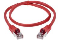 SF Cable Cat5e Shielded (STP) Ethernet Network Cable, 26AWG 4pair Stranded Copper Wire, RJ45 Plug, 350MHz, 2ft, Red