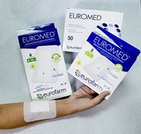 Euromed 4 X 4 Inches Medical Grade Wound Care Dressing – Breathable Sterile Non-Woven Cushioned and Flexible Absorbent Island with Premium Adhesive Border (50 Pieces)