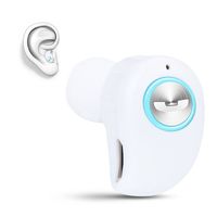 Mini Invisible Bluetooth Earbud,V4.1 Stereo Wireless Bluetooth Earphone with Built-in Mic,Sports Noise Cancelling in-Ear Headphone for iPhone Samsung and Other Android Phones (White)