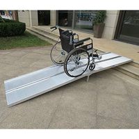 Non Skid Wheelchair Threshold Ramp, 10FT, Utility Mobility Access Threshold Ramp for Home Steps Stairs Doorways Scooter, Portable Folding Lightweight Aluminum Alloy,120 * 28.35 Inch