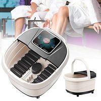 biliten Foot Bath Massager, Fully Automatic Foot Spa Heat Pedicure Motorized Shiatsu Roller Massaging Relieve Physical Fatigue